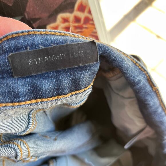 Judy Blue Cropped Jeans 14W Straight Leg Slit Hem Western Coastal Cowgirl - Picture 8 of 8